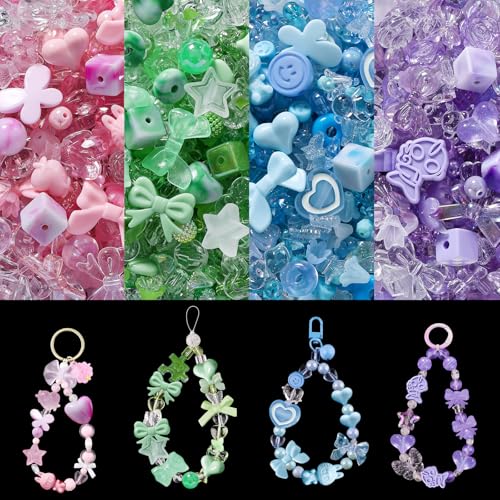 Yamobi Perlen für Armbänder, Perlenset Schmuck, Machen perlen Set, Verschiedene Acrylperlen zur Armbandherstellung, Halsketten, Schmuckherstellungs Set, Weihnachten von Yamobi