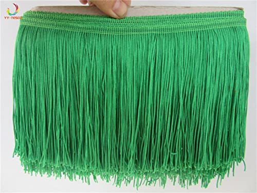 Spitzen-Bordüre, Fransenborte aus Polyester, für lateinamerikanische Kleider, Bühnenkleidung, Accessoires, Spitzenband, Grün, 91 cm, 15 cm Spitzen-Bordüre, Fransenborte aus Polyester, für lateinamerikanische Kleider, Bühnenkleidung, Accessoires, Spitzenband, Grün, 91 cm, 15 cm von YanYue