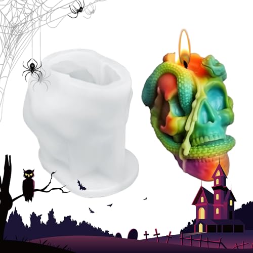 Yanayi Halloween Silikone Formen | Silikonformen Für Aromatherapie Kerzen | Leicht Entnehmbare Grusel Bastelform Für Epoxidharz Gips Halloween Deko Seifenherstellung Handwerksprojekte von Yanayi