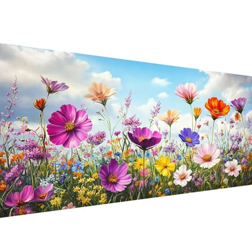 Diamond Painting Blumen 5D Anlage Diamant Painting Bilder Erwachsene und Anfänger, Diamant Malerei Bastelset Erwachsene, DIY Mosaikherstellung Basteln für Wanddeko Wohnzimmer Geschenke, 90x180cm W1-43 von Yanefaei