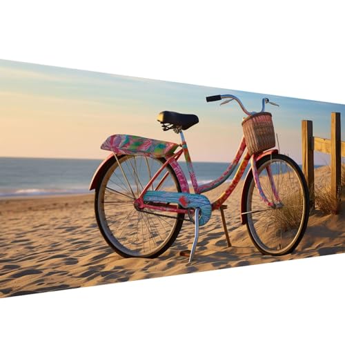 Diamond Painting Erwachsene Düne, Fahrrad Diamant Painting Bilder 80x220cm, DIY Cross Stickerei Diamant Malerei Kits für Erwachsene und Kinder, Mosaikherstellung Bastelset für Herbst Wanddeko W1-38 von Yanefaei