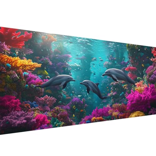 Diamond Painting Erwachsene Meeresboden, Wal Diamant Painting Bilder 80x220cm, DIY Cross Stickerei Diamant Malerei Kits für Erwachsene und Kinder, Mosaikherstellung Bastelset für Herbst Wanddeko W1-36 von Yanefaei