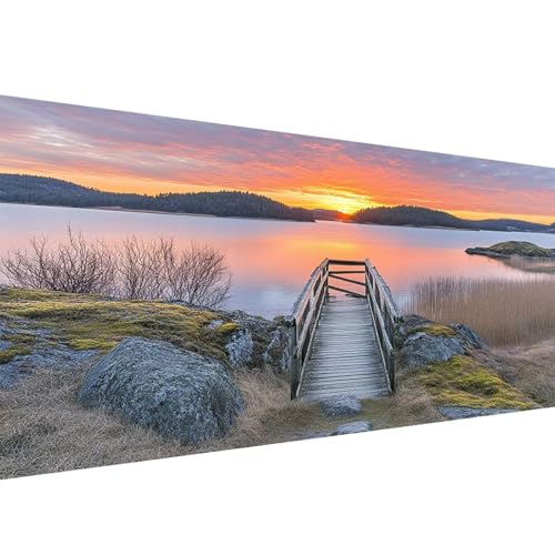 Diamond Painting Erwachsene Pier,See Diamant Painting Bilder 100x220cm,DIY Cross Stickerei Diamant Malerei Kits für Erwachsene und Kinder,Mosaikherstellung Bastelset für Herbst Deko Wohnzimmer W1-42 von Yanefaei