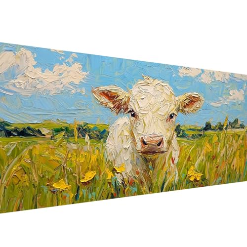 Diamond Painting Erwachsene Wiese,Ochse Diamant Painting Bilder 40x80cm,DIY Cross Stickerei Diamant Malerei Kits für Erwachsene und Kinder,Mosaikherstellung Bastelset für Herbst Deko Wohnzimmer W1-48 Diamond Painting Erwachsene Wiese,Ochse Diamant Painting Bilder 40x80cm,DIY Cross Stickerei Diamant Malerei Kits für Erwachsene und Kinder,Mosaikherstellung Bastelset für Herbst Deko Wohnzimmer W1-48 von Yanefaei