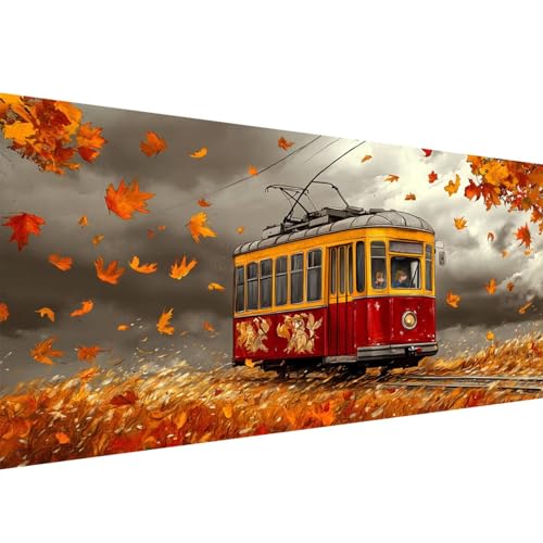 Diamond Painting Erwachsene Zug, Ahornblatt Diamant Painting Bilder 70x140cm, DIY Cross Stickerei Diamant Malerei Kits für Erwachsene und Kinder, Mosaikherstellung Bastelset für Herbst Wanddeko W1-32 Diamond Painting Erwachsene Zug, Ahornblatt Diamant Painting Bilder 70x140cm, DIY Cross Stickerei Diamant Malerei Kits für Erwachsene und Kinder, Mosaikherstellung Bastelset für Herbst Wanddeko W1-32 von Yanefaei