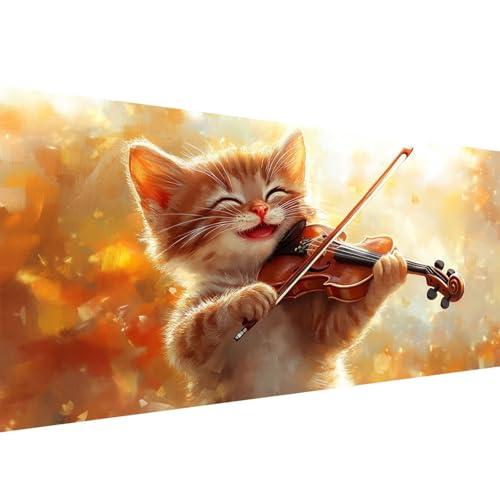 Diamond Painting Katze 5D Violine Diamant Painting Bilder Erwachsene und Anfänger, Diamant Malerei Bastelset Erwachsene, DIY Mosaikherstellung Basteln für Wanddeko Wohnzimmer Geschenke, 40x80cm W1-433 Diamond Painting Katze 5D Violine Diamant Painting Bilder Erwachsene und Anfänger, Diamant Malerei Bastelset Erwachsene, DIY Mosaikherstellung Basteln für Wanddeko Wohnzimmer Geschenke, 40x80cm W1-433 von Yanefaei