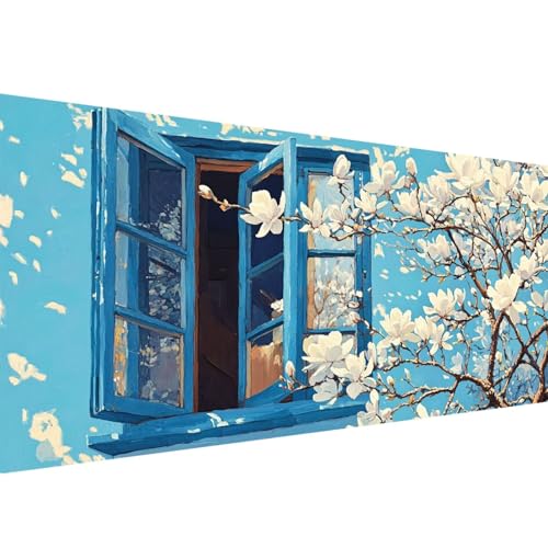 Diamond Painting Magnolie 5D Fenster Diamant Painting Bilder Erwachsene und Anfänger, Diamant Malerei Bastelset Erwachsene, DIY Mosaikherstellung Basteln für Geschenke und Wanddeko, 40x80cm W1-321 Diamond Painting Magnolie 5D Fenster Diamant Painting Bilder Erwachsene und Anfänger, Diamant Malerei Bastelset Erwachsene, DIY Mosaikherstellung Basteln für Geschenke und Wanddeko, 40x80cm W1-321 von Yanefaei