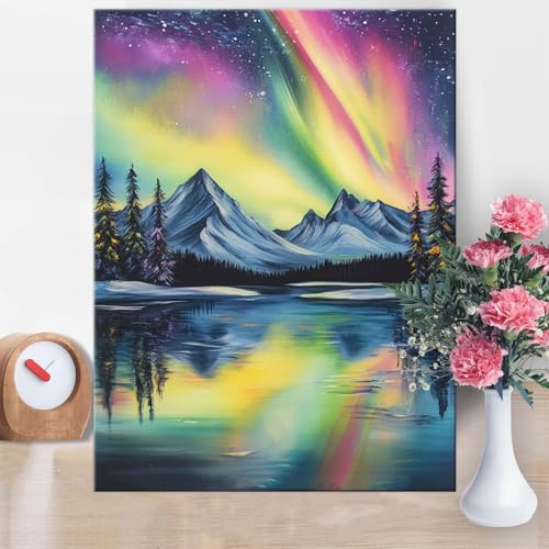 Malen Nach Zahlen Erwachsene Aurora, Schneeberg Malen Nach Zahlen 70x100cm Paint by Numbers DIY Handgemalt Ölgemälde Kit Mit 3 - Pinseln und Acrylfarbe Knitterfreie Leinwand Kit für Wanddeko W1-778 Malen Nach Zahlen Erwachsene Aurora, Schneeberg Malen Nach Zahlen 70x100cm Paint by Numbers DIY Handgemalt Ölgemälde Kit Mit 3 - Pinseln und Acrylfarbe Knitterfreie Leinwand Kit für Wanddeko W1-778 von Yanefaei