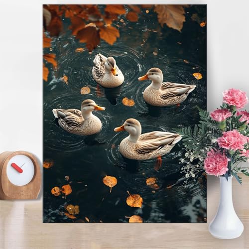 Malen Nach Zahlen Erwachsene Ente, Blätter Malen Nach Zahlen 30x40cm Paint by Numbers DIY Handgemalt Ölgemälde Kit Mit Pinseln und Acrylfarbe Knitterfreie Leinwand für Wanddeko Frau Geschenk W1-828 Malen Nach Zahlen Erwachsene Ente, Blätter Malen Nach Zahlen 30x40cm Paint by Numbers DIY Handgemalt Ölgemälde Kit Mit Pinseln und Acrylfarbe Knitterfreie Leinwand für Wanddeko Frau Geschenk W1-828 von Yanefaei