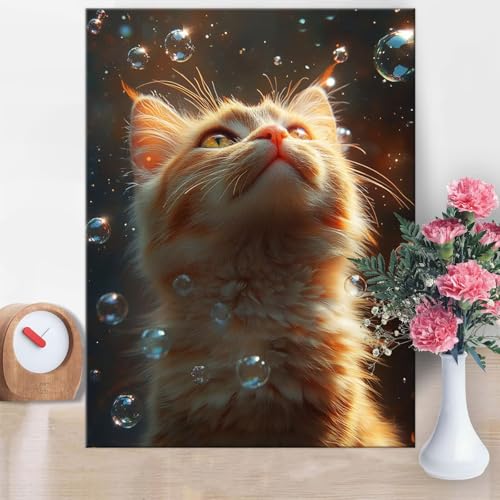 Malen Nach Zahlen Erwachsene Katze, Blase Malen Nach Zahlen 40x50cm Paint by Numbers DIY Handgemalt Ölgemälde Kit Mit 3 - Pinseln und Acrylfarbe Knitterfreie Leinwand für Wanddeko Frau Geschenk W1-790 Malen Nach Zahlen Erwachsene Katze, Blase Malen Nach Zahlen 40x50cm Paint by Numbers DIY Handgemalt Ölgemälde Kit Mit 3 - Pinseln und Acrylfarbe Knitterfreie Leinwand für Wanddeko Frau Geschenk W1-790 von Yanefaei