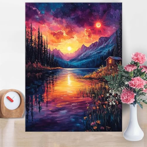 Malen Nach Zahlen Erwachsene Landschaft, Sonnenuntergang Malen Nach Zahlen 20x30cm Paint by Numbers DIY Handgemalt Ölgemälde Kit Mit Pinseln und Acrylfarbe Knitterfreie Leinwand für Wanddeko W1-784 Malen Nach Zahlen Erwachsene Landschaft, Sonnenuntergang Malen Nach Zahlen 20x30cm Paint by Numbers DIY Handgemalt Ölgemälde Kit Mit Pinseln und Acrylfarbe Knitterfreie Leinwand für Wanddeko W1-784 von Yanefaei