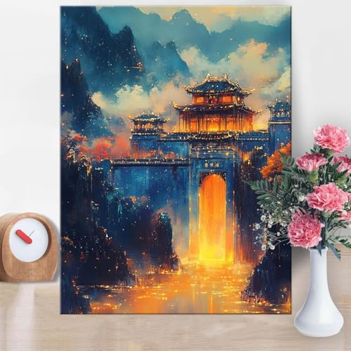 Malen Nach Zahlen Erwachsene Wolken, Stadttor Malen Nach Zahlen 60x80cm Paint by Numbers DIY Handgemalt Ölgemälde Kit Mit 3 - Pinseln und Acrylfarbe Knitterfreie Leinwand für Wanddeko Geschenk W1-780 Malen Nach Zahlen Erwachsene Wolken, Stadttor Malen Nach Zahlen 60x80cm Paint by Numbers DIY Handgemalt Ölgemälde Kit Mit 3 - Pinseln und Acrylfarbe Knitterfreie Leinwand für Wanddeko Geschenk W1-780 von Yanefaei