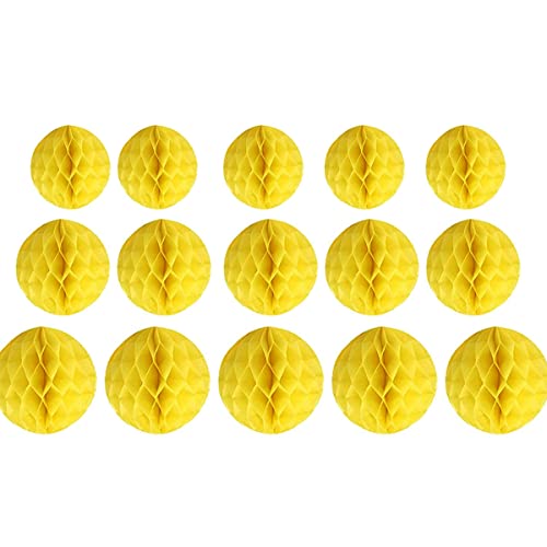 15 Stück Wabenbälle Dekorationen 10,2 cm, 15,2 cm, 20,3 cm, Party-Wabenball, Blumen-Kugeln, hängende Blumenbälle für Babyparty, Geburtstag, Hochzeit, Kinderzimmer, Dekoration (10,2 cm, 20,3 cm, Gelb) 15 Stück Wabenbälle Dekorationen 10,2 cm, 15,2 cm, 20,3 cm, Party-Wabenball, Blumen-Kugeln, hängende Blumenbälle für Babyparty, Geburtstag, Hochzeit, Kinderzimmer, Dekoration (10,2 cm, 20,3 cm, Gelb) von Yangeey