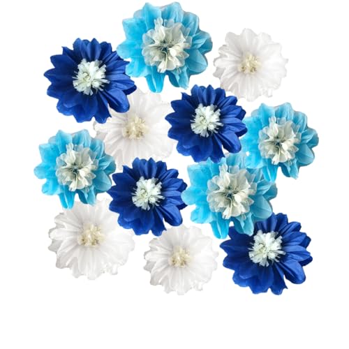 Pompons aus Seidenpapier, 25,4 cm, 30,5 cm, Party-Dekorationen, hängende Blumen für Hochzeit, Geburtstag, Babyparty, Kinderzimmer, Wanddekoration, Königsblau, 12 Stück Pompons aus Seidenpapier, 25,4 cm, 30,5 cm, Party-Dekorationen, hängende Blumen für Hochzeit, Geburtstag, Babyparty, Kinderzimmer, Wanddekoration, Königsblau, 12 Stück von Yangeey