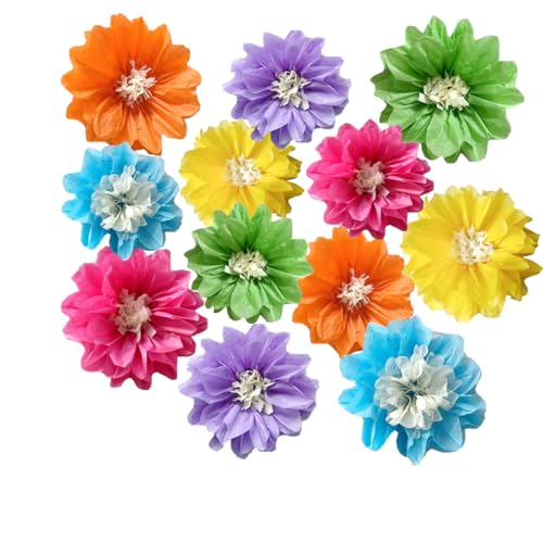 Seidenpapier-Pompons, Blumendekorationen, Party-Dekorationen, hängende Blumen für Hochzeit, Geburtstag, Babyparty, Kinderzimmer, Wanddekoration, 12 Stück Seidenpapier-Pompons, Blumendekorationen, Party-Dekorationen, hängende Blumen für Hochzeit, Geburtstag, Babyparty, Kinderzimmer, Wanddekoration, 12 Stück von Yangeey