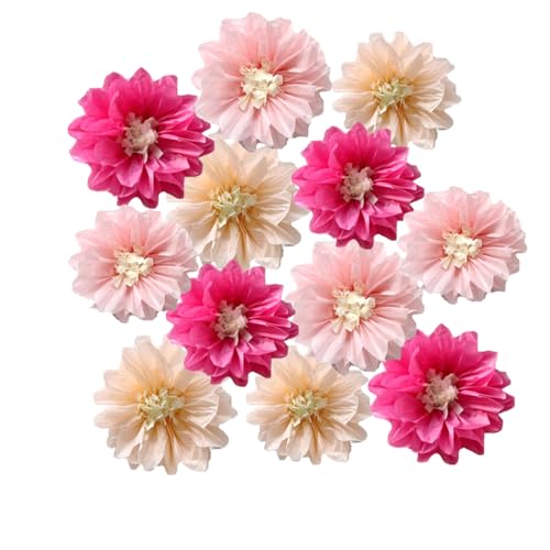 Seidenpapier-Pompons, Blumendekorationen, Party-Dekorationen, hängende Blumen für Hochzeit, Geburtstag, Babyparty, Kinderzimmer, Wanddekoration, Rosenrot, 12 Stück Seidenpapier-Pompons, Blumendekorationen, Party-Dekorationen, hängende Blumen für Hochzeit, Geburtstag, Babyparty, Kinderzimmer, Wanddekoration, Rosenrot, 12 Stück von Yangeey