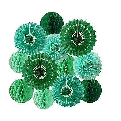 Wabenbälle, 15,2 cm, 20,3 cm, Seidenpapier-Fächer, Party-Wabenbälle, Wand-Pompons, Blumenbälle, hängende Papierfächer für Party, Babyparty, Geburtstag, Hochzeit, Kinderzimmer, Wanddekoration (grünes Wabenbälle, 15,2 cm, 20,3 cm, Seidenpapier-Fächer, Party-Wabenbälle, Wand-Pompons, Blumenbälle, hängende Papierfächer für Party, Babyparty, Geburtstag, Hochzeit, Kinderzimmer, Wanddekoration (grünes von Yangeey