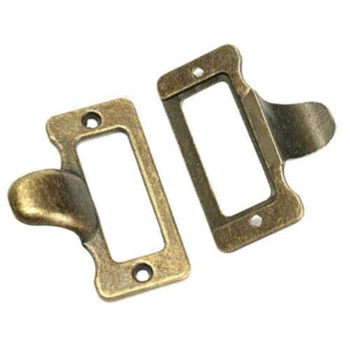 Etikettenhalter, 50 Stück, 58 mm x 45 mm, Zinklegierung, antikes Messing, Schrank, Aktenrahmen, Griff, Namenskarte Etikettenhalter, 50 Stück, 58 mm x 45 mm, Zinklegierung, antikes Messing, Schrank, Aktenrahmen, Griff, Namenskarte von Yangshe