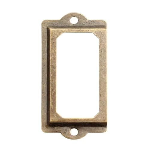 Etikettenhalter, 50 Stück, antikes Messing, Metall, für Etiketten, Griff, Dateien, Namenskarten, Möbelbeschläge von Yangshe