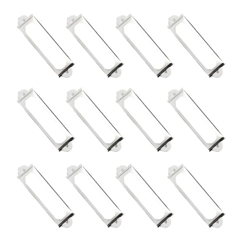 Etikettenhalter, 50 Stück, antikes Messing, goldener Metall-Griff, für Dateien, Namenskarten, 17 x 60 mm (Silber) von Yangshe