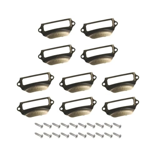 Etikettenhalter, 50 Stück, für Karten, Schränke, Schubladen, Aktenrahmen, Retro-Schrauben, 70 x 30 mm Etikettenhalter, 50 Stück, für Karten, Schränke, Schubladen, Aktenrahmen, Retro-Schrauben, 70 x 30 mm von Yangshe