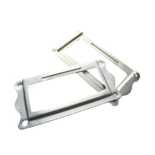 Etikettenhalter, 50 Stück, für Schrank, Schublade, Eisen, Metall, Etiketten, Ziehrahmen, Griff, Datei-Namenskartenhalter (silberfarben) von Yangshe