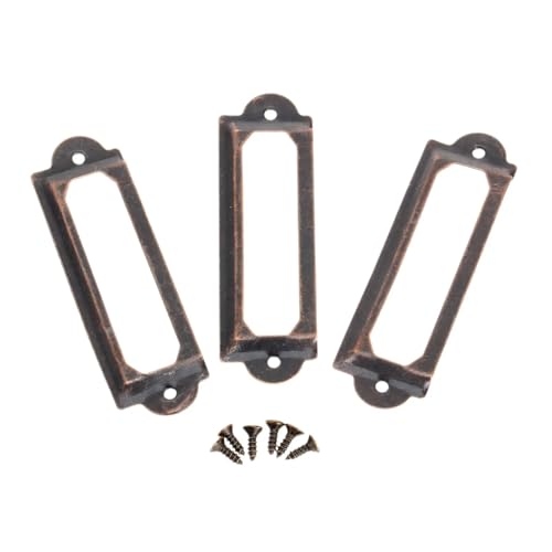 Etikettenhalter, Schubladen-Etiketten, Mini-Rahmen, Metallanhänger, Messing/Bronze/Gold, Kartenhalter, 62 mm x 18 mm, Rotmessing, 50 Stück Etikettenhalter, Schubladen-Etiketten, Mini-Rahmen, Metallanhänger, Messing/Bronze/Gold, Kartenhalter, 62 mm x 18 mm, Rotmessing, 50 Stück von Yangshe