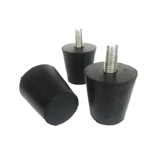 Möbelfüße, M10, verstellbare Gummifüße mit Schraube, für Tisch, Stuhl, schwarz, Nivellierfußpolster, Möbelbeine, Anti-Schock-Schutz, 47 x M10 x 20 mm, 10 Stück von Yangshe