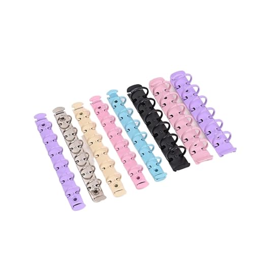 Ringbuch, 10 Stück, A7, Hardware-Zubehör, Binderinge, Notizbuch, Metall-Bindungsclip, 6 Löcher, lose Blätter, Büroordner, Reise-Notizbuch, Ordner (A7-15 mm, Rosa) von Yangshe