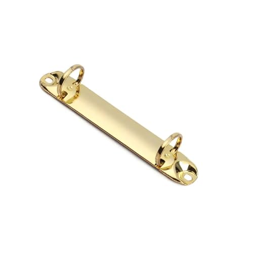 Ringbuch, 10 Stück, Metall-Bindeklammern, bunte Spiralbindung, Ordner, DIY, Album, Tagebuch, Clips, Ring für A4/B5/A5/A6/A7, Notizbuchordner (A7-Gold) von Yangshe