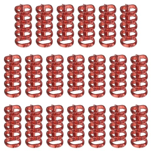 Ringbuch, 100 Stück, 5-Ring-Binderücken, Schnappspaltringe, Kunststoff, rund, lose Blätter, Kamm, Folio-Ordner, Schreibwaren, Bürobedarf, Burgunderrot Ringbuch, 100 Stück, 5-Ring-Binderücken, Schnappspaltringe, Kunststoff, rund, lose Blätter, Kamm, Folio-Ordner, Schreibwaren, Bürobedarf, Burgunderrot von Yangshe