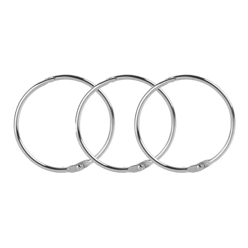 Ringbuch, 100 Stück, Binderinge, lose Blätter, Metall, Buch-Ring, Album, Sammelalbum, Ordner, Basteln, Foto-Organizer, Schlüsselanhänger (50 mm) von Yangshe