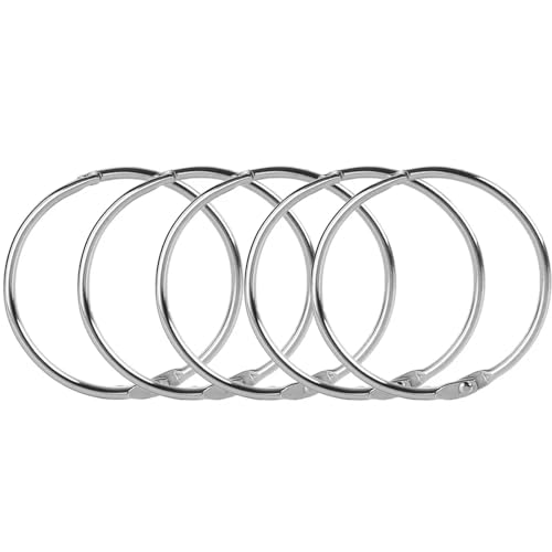 Ringbuch, 100 Stück, Metall, Loseblätter, Ringbuch, Ringbuch, 38 mm, 50 mm, Ringbuch, DIY-Alben, Schule, Handwerk, Buchbinden, Bürobedarf (50 mm) von Yangshe