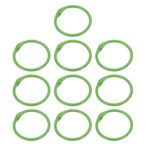 Ringbuch, 100 Stück, lose Blätter, Buchrahmen, Metallblitzkarten, Buchbinderinge für Schlüsselanhänger, Karteikarten, Sammelalben, Bürobedarf (grün) von Yangshe