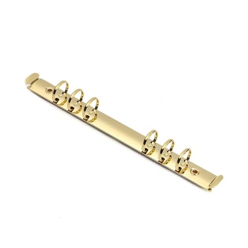 Ringbuch, 20 Stück, A4/B5/A5/A6/A7, Metall-Ringbuch, nachfüllbar, Notizbuch, Binderinge, lose Blätter, Aktenordner, Schreibwaren, Bürobedarf (A5-Gold) von Yangshe