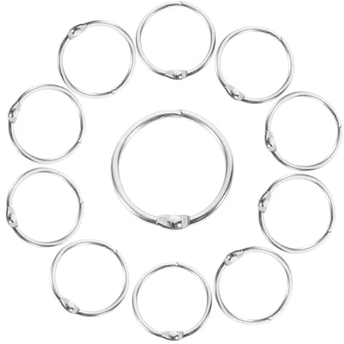 Ringbuch, 200 Stück, Binderinge, Metall, lose Blätter, Buchbinderücken, Papierringe, Karteikartenhalter, Lernkarten, Bürobedarf Ringbuch, 200 Stück, Binderinge, Metall, lose Blätter, Buchbinderücken, Papierringe, Karteikartenhalter, Lernkarten, Bürobedarf von Yangshe