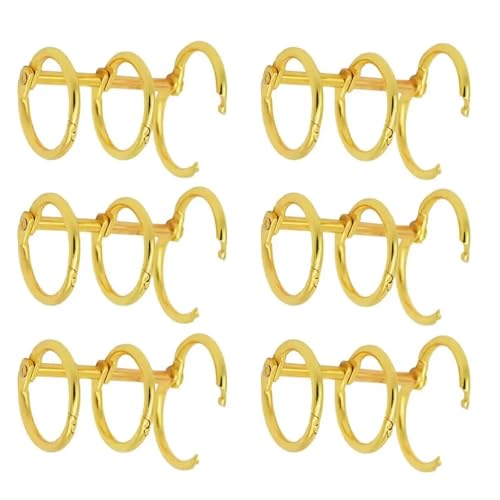 Ringbuch, 30 Stück, Metall, lose Blätter, 3 Löcher, 25 mm, goldenes Eisen, Notizbuch, Büro, Schule, Schreibwaren, Bindezubehör Ringbuch, 30 Stück, Metall, lose Blätter, 3 Löcher, 25 mm, goldenes Eisen, Notizbuch, Büro, Schule, Schreibwaren, Bindezubehör von Yangshe