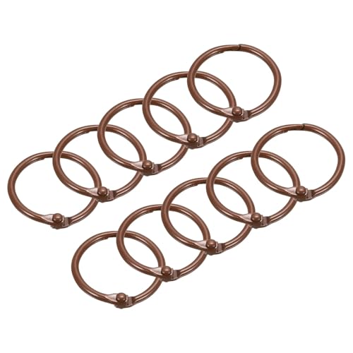 Ringbuch, 30 Stück, Metall-Binderinge, 45 mm, lose Blätter, Binderinge, Karbonstahl, Notizbuch, Buchring, Schlüsselhalter, Bürobindung, Zubehör (Kaffee) von Yangshe
