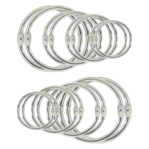 Ringbuch, 50 Stück, 32–80 mm, verschiedene Größen, Metall, lose Blätter, Buchbinderringe für Tagebuch, Sammelalben, Alben, Karteikarten, Vorhang, Dokumente (32 mm) von Yangshe