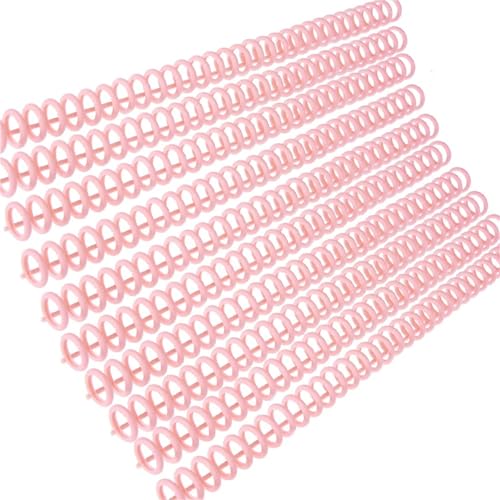 Ringbuch, 50 Stück, Kunststoff, 30 Löcher, lose Blätter, Ringbinderücken, Kämme, 85 Blatt Kapazität, für DIY-Papier, Notizbuch, Album (Rosa) von Yangshe