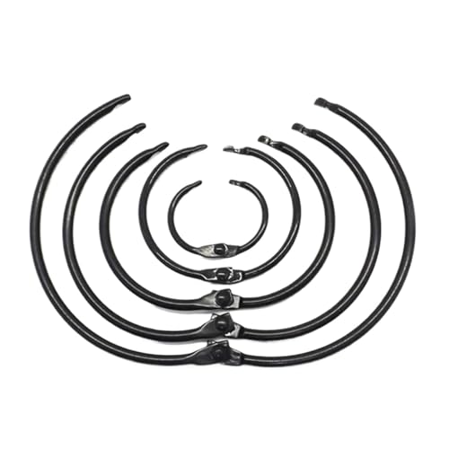 Ringbuch, 50 Stück, schwarzes Metall-Ringbuch, 25,4–50 mm, zum Selbermachen, lose Blätter, Buchreifen, Öffnung, Bürobindung, Zubehör, Fotoalben (32 mm) von Yangshe