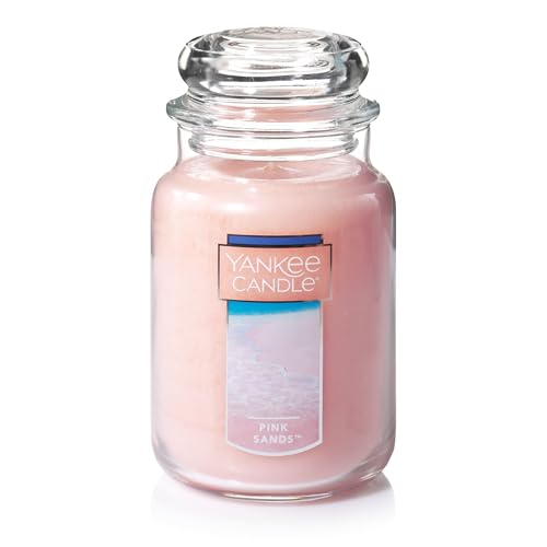 Yankee Candle 5054480588454 Pink Sands Duftkerze, klassisch, 625 ml, großes Glas, Einzeldocht, über 110 Stunden Brenndauer, perfekt für eine entspannende Atmosphäre, Paraffinwachs, 3.85 inches, 623 von Yankee Candle