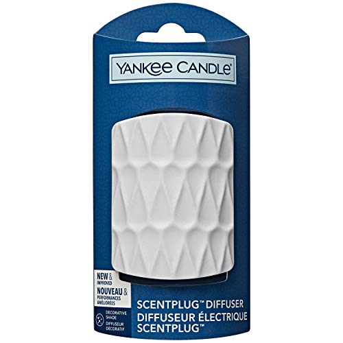 Yankee Candle ScentPlug Diffusor | Basiseinheit für Raumduftstecker | Farbton White Organic Pattern | GB-Stecker von Yankee Candle