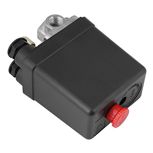 Druckschalter für Luftkompressor, Heavy Duty 240 V, 16 A, 4 Anschlüsse, pneumatischer Luftkompressor, zentraler Druckschalter, Ersatz des Steuerventils Druckschalter für Luftkompressor, Heavy Duty 240 V, 16 A, 4 Anschlüsse, pneumatischer Luftkompressor, zentraler Druckschalter, Ersatz des Steuerventils von Yanmis