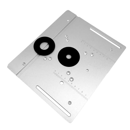 Yanmis Aluminiumlegierung 2 in 1 Router Tischeinsatzplatte für Holzbearbeitungsbank -Mahlen -Trimmmaschine, Hohe Härteflip Board für Holzprojekte von Yanmis