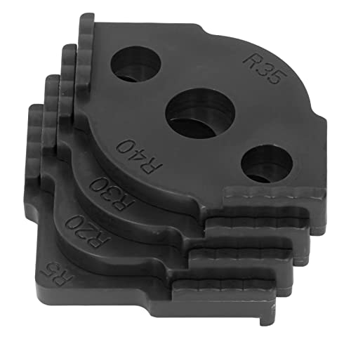 Yanmis Trimmhilfswerkzeug: 4 PCs Radius Jig -Router -Vorlage für Holzbearbeitung, Einfach zu Bedienende und Tragen Resistent (BLACK) von Yanmis