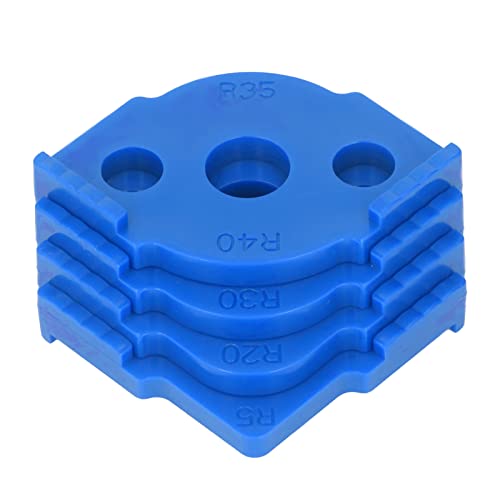 Yanmis Trimmhilfswerkzeug: 4 PCs Radius Jig -Router -Vorlage für Holzbearbeitung, Einfach zu Bedienende und Tragen Resistent (BLUE) von Yanmis