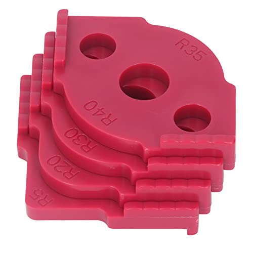 Yanmis Trimmhilfswerkzeug: 4 PCs Radius Jig -Router -Vorlage für Holzbearbeitung, Einfach zu Bedienende und Tragen Resistent (Rot) von Yanmis