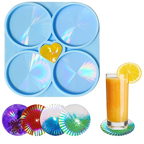 Holografische Untersetzer Silikonformen Epoxidharz Teller Untersetzer Fepoxidharz Formen Silikon Epoxidharz Silikon Untersetzer Tassenmatte Formen Mit Regenbogen-Lichteffekt FüR Tischdekoration Holografische Untersetzer Silikonformen Epoxidharz Teller Untersetzer Fepoxidharz Formen Silikon Epoxidharz Silikon Untersetzer Tassenmatte Formen Mit Regenbogen-Lichteffekt FüR Tischdekoration von Yanmucy