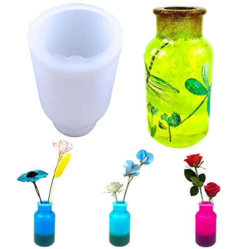 Vase Silicone Mould Silikonformen Epoxidharz Formen Silikon,Epoxy Resin Mould, DIY Vases Resin Moulds, Silikon Vase Formen füR Schimmel Herstellung Make-Up Pinsel Stifthalter Kristallflasche von Yanmucy